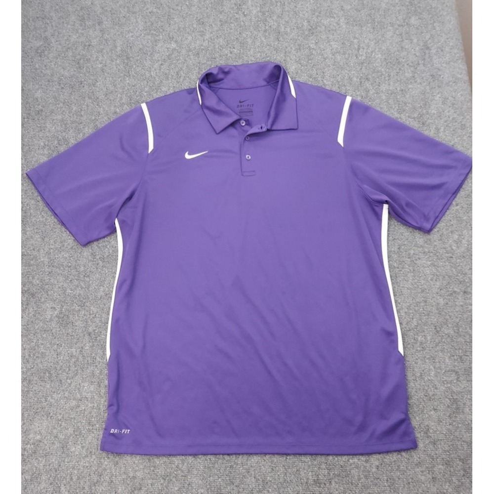 Lot of 3 Nike Dri-FIT Golf Polo Shirt Mens XL Purple Pink Orange Logo Swoosh - Picture 14 of 16